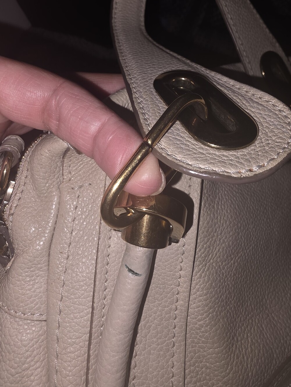 Authentic CHLOE PARATY - Cream Leather Shoulder Bag with Silver Accents - Picture 16 of 16